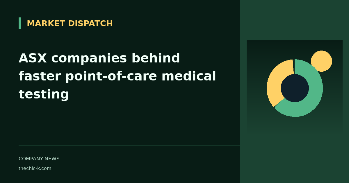 ASX companies behind faster point-of-care medical testing