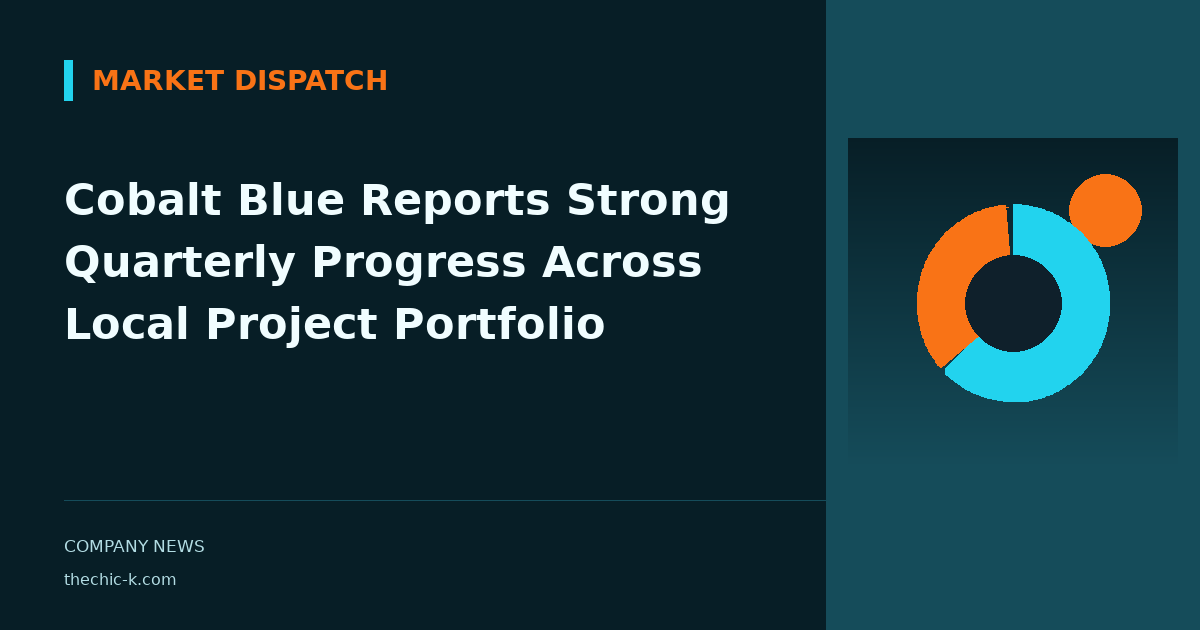 Cobalt Blue Reports Strong Quarterly Progress Across Local Project Portfolio