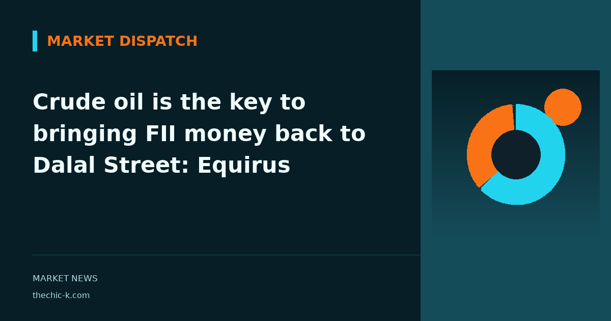 Crude oil is the key to bringing FII money back to Dalal Street: Equirus